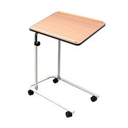 NRS Healthcare L17516 Overbed/stoeltafel van gelegeerd staal, verstelbaar, kantelbaar en op wielen
