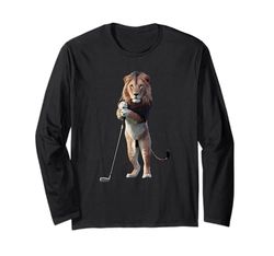 Leone che gioca a golf Maglia a Manica