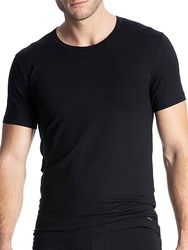 Calida Cotton Code T-Shirt, Nero (Schwarz 992), Large Uomo