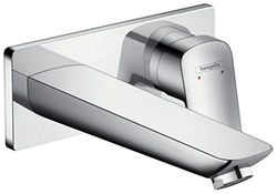 hansgrohe Logis Miscelatore monocomando lavabo ad incasso a parete con bocca erogazione 19.5 cm, cromo, 71220000