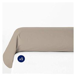 Home Linge Passion Conjunto de 2 fronhas de travesseiro, algodão, bege, altura, 85 x 185 x 1 cm, 2