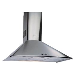 Teka DM 675 - Sino decorativo pirâmidal 60 cm, motor de dupla urbina EcoPower, comandos pulsantes, 4 velocidades, possibilidade de funcionamento em recirculação, cor aço inoxidável