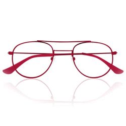 Corpootto Metal Occhiali da Lettura, Rosso, Standard Unisex-Adulto