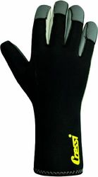 Cressi Unisex-Adult Svalbard Gloves 6mm Rękawice z neoprenu z Ultraspanem o grubości 6 mm ,Czarny/Szary ,M ,LX476202