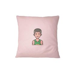 Bona Basics, Dekorativa prydnadskuddöverdrag, heminredning, soffa, cafeteria, storlek: 60 x 60 cm, färg: ljusrosa