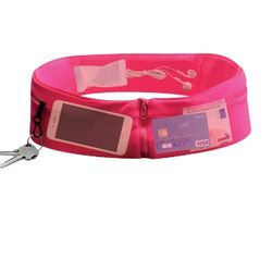 Wantalis Xtens - Cinturón de Correr Extensible para Guardar smartphones, Llaves, gourde-Running, Fitness, Yoga Mixto, Color Rosa, tamaño Medium
