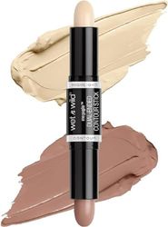 Wet n Wild, MegaGlo Dual-Ended Contour Stick, 2-in-1 Contour Stick met Contourende Schaduw en Highlighter, Makkelijk te Blenden Formule, voor een Gedefinieerde en Gebeitelde Look, Light/Medium