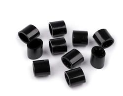 cyclingcolors 10x Terminale Fermacorda 7x9mm Abbigliamento Rotondi plastico Stop cordone Chiusura Regolabile Cordino Elastico Scarpe Zaini Tenda Campeggio, Nero