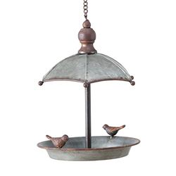 Boltze Fågelbad/fågelbad Sarina (ø 19 cm, höjd 24 cm, för att hänga i trädgård/terrass, av zink – metall) 1021698
