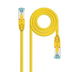 Cat.7 LSZH S/FTP PIMF AWG26 netwerkkabel, geel, 50 cm, ideaal voor snelle verbindingen in lokale netwerken.