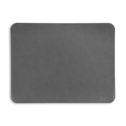 Londo Tappetino per mouse in pelle PU, tappetino da scrivania per tastiera e mouse, grande tappetino da scrivania in pelle, 33,5 x 44 cm (grigio)