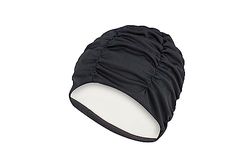 Fashy Women's Fabric - Gorra de natación (poliéster), Color Negro