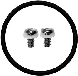 Cressi O- Ring + Case Back Screws Watch Style, Oring e Viti Chiusura Orologio/Computer Immersioni Unisex Adulto, Nero/Argento, Unica