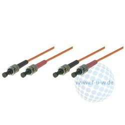 Tecline LWL Patchkabel, 50/125 µm, OM2-Faser, 2X ST Stecker/2x ST Stecker, Orange, 2,0 m