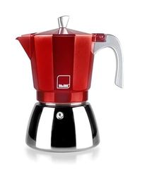 Levitantes Caffettiera in alluminio rosso 9 tazze, ideale per preparare caffè in modo rapido ed efficiente Uso domestico e riunioni.