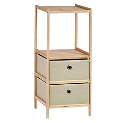 Hylla 2 hyllor 2 lådor naturlig KIPIT Collection