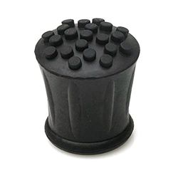 Merriway BH05581 (4 Pcs) Heavy Duty Rubber Walking Stick Ferrule Protectors Cane Tips, 16mm (5/8 inch) Black - Pack of 4 Pieces