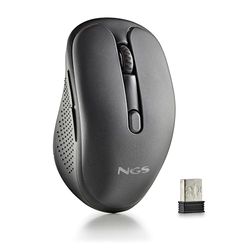 NGS | EVO Spook Ratón Inalámbrico Multimodo, Recargable, 2.4 GHz + Bluetooth 5.1, 800/1200/1600 DPI, USB-A, 5 Botones Silenciosos