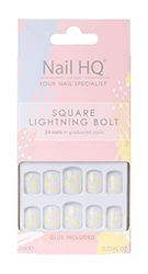 Nail HQ Square Lightning Bolt Nails