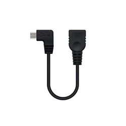 Brightium Cavo USB 2.0 OTG, connettore Micro B/M a A/H, nero, misura 15 cm. Ideale per collegamenti tra dispositivi mobili e periferiche come tastiere o chiavette USB.