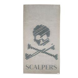 Scalpers Towel 90x180 cm 100% Cotton 500GSM Beige with Logo Home
