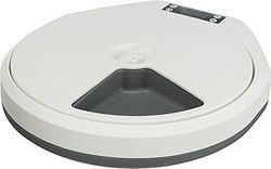 TRIXIE 24384 Automatic feeder TX4+1, 5 × 240 ml/33 × 5 × 36 cm, white-grey