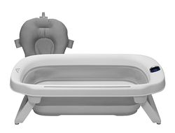 Play Draagbare opvouwbare babykuip Thermo Bath met ergonomisch kussen en digitale thermometer