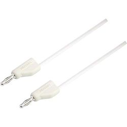 VOLTCRAFT MSB-300 meetkabel [lamellenstekker 4 mm - lamellenstekker 4 mm] 0,50 m wit 1 st.