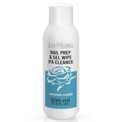 LaRosa CLEANER Sgrassante Unghie 500ml - Soluzione Sgrassante per UV/Gel - Preparatore Unghie per Smalti, Gel, Ibridi - NAIL PREP & GEL WIPE - Cleaner per Unghie Gel