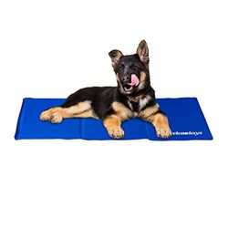 Relaxdays Tapis rafraichissant Chien, Auto-rafraichissant, pour Animaux, Couverture Froide, différentes Tailles, Bleu