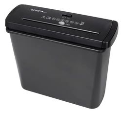 Genie 106 S skyddsdokumentförstörare med teleskoparm för varje papperskorg (upp till 6 ark, remsa, inkl. papperskorg) svart