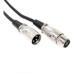 BeMatik - Audiokabel microfoon XLR 3-pins mannelijk naar vrouwelijk 20m