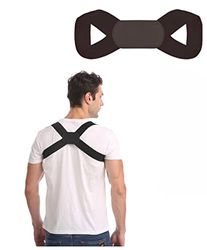 SXCDD Soporte de espalda recta premium | Corrector de postura para hombre y mujer | Corrección de postura | Tirantes para Hombre y Mujer - Negro-M