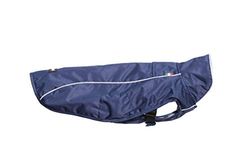 CHIARA Manteau de Pluie avec Doublure en Polaire - pour Petits et Moyens Chiens - imperméable avec Harnais intégré - Manteau pour Chien Chester, Bleu Marine, 4XL
