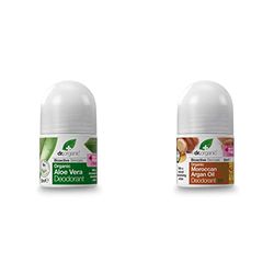 Dr.Organic Aloe Vera Deodorante, 50ml & Dr.Organic Moroccan Argan Oil Deodorante 50 ml