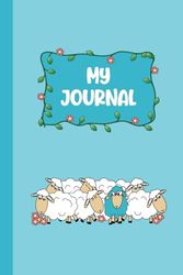 My Journal: Sheep (Blue) Children's Story Pages with picture space and writing lines