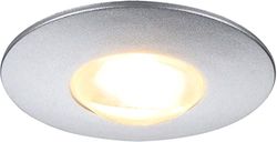 SLV DEKLED infällt ljus, rund, metall, 1 W LED, varm vit, 3 000 K, aluminium, silvergrå