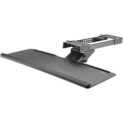 StarTech.com Tangentbordshylla för montering under bord – 670 mm bred och 255 mm djup – höjdjusterbart tangentbordsutdrag – ergonomisk tangentbordslåda med lutning och vridning (KBTRAYADJ)
