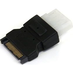 StarTech.com SATA 15 Pin Power Adapter to LP4 M/F, Black