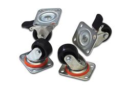 DIGITUS castors - for 19" network & server cabinets from 4 pieces, 2x lockable - rotating - 250 kg load capacity per castor