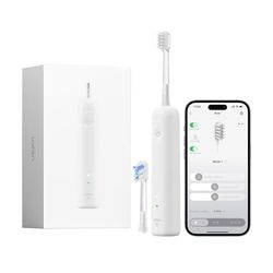 Laifen Wave Special Brosse à Dents Électrique Sonique à Oscillation & Vibration Avec Application, 2 Brossettes de Rechange, IP68 Étanche, Conçue pour le Voyage (Blanc)