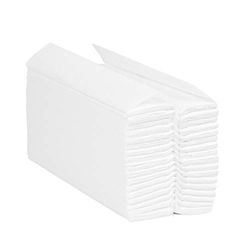 Blake & White PS1022 Purely Smile - Toalla de Mano Plegable en C, 2 Capas, Caja de 2400 Toallas, Blanco, 21.7 x 25cm
