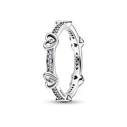 Pandora Moments 192496C01-54 bague cœurs