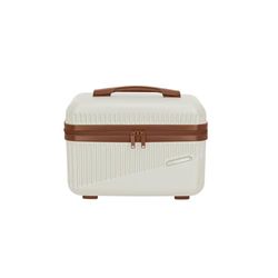 Travelite Bali hårt skal skönhetsfodral, skönhetsfodral 36 cm, Vit/konjak, Beautycase 36 cm, Hårt skal skönhetsfodral