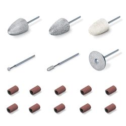 Beurer Set Di Accessori Di Ricambio Compatibile Con Il Dispositivo Beurer Mp 52, 6 Accessori Per Manicure E Pedicure In Zaffiro E Feltro, Per Mani E Piedi Curati