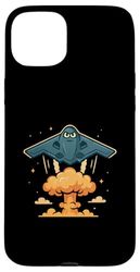 B-2 Stealth Bomber Militare Aereo B2 Bombardiere Custodia per iPhone 15 Plus