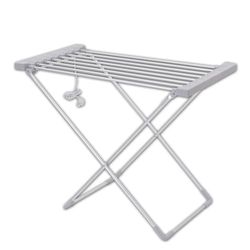 Herzberg HG8070-WHT, Secador Eléctrico, Secado Rápido, Ahorro de Energía, Silencioso, Compacto, 8 Tubos Calefactores, Deshumidificación, Antibacteriano, Fácil de Instalar y Usar, 120W, Blanco