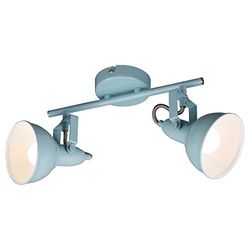 BRILONER - Candeeiro de teto, design retro/vintage, iluminação de sala de estar, casa, 2 x E14, 40 W, candeeiro de teto, holofotes LED interior teto, candeeiros de teto quarto, 55,4 x 10 x 18,1 cm,