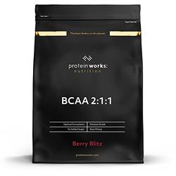 Protein Works - BCAA Powder | 2:1:1 Ratio| 5000mg BCAAs Per Serving | Instantised | Branched Chain Amino Acid Supplement | Promote Muscle Synthesis | 100 Servings | Berry Blitz