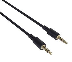 PremiumCord Jack kabel 3,5 mm 4-polig, voor audio- en spraakoverdracht, maakt het gebruik van een microfoon mogelijk, Aux headset audio aansluitkabel, M/M, lengte 1,5 m